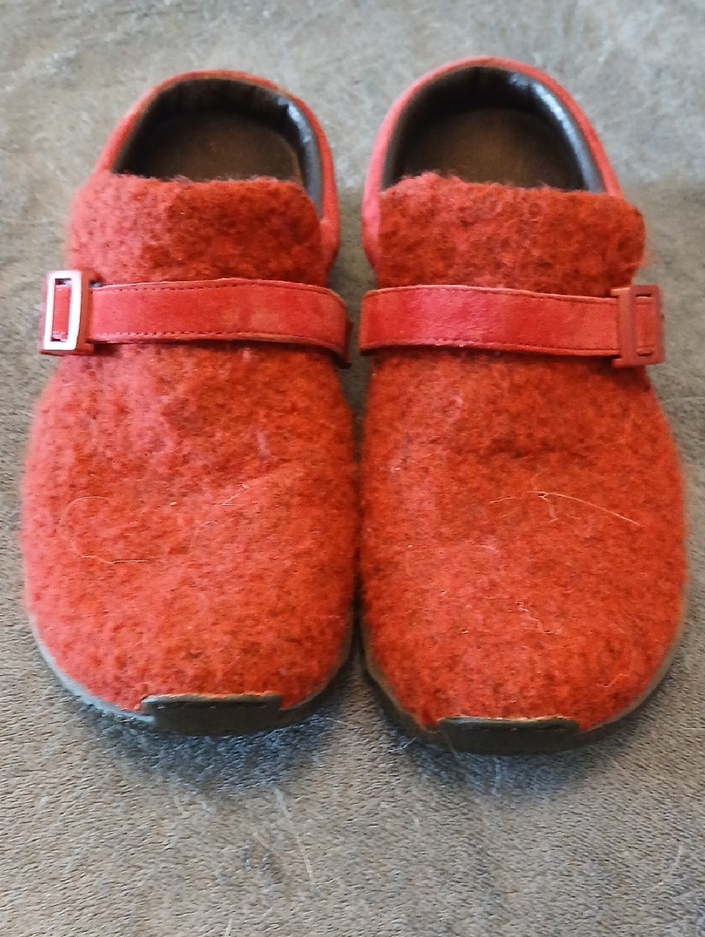 Merrell Women's Red Wool Strap Clog Slippers 8.5